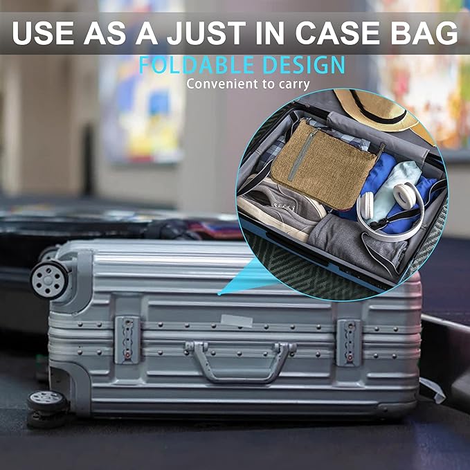 Vomgomfom 65L/85L/115L Foldable Travel Duffle Bag, Lightweight Checked Luggage with Shoe Compartment, Water-Resistant Weekender Overnight Bag for Men & Women