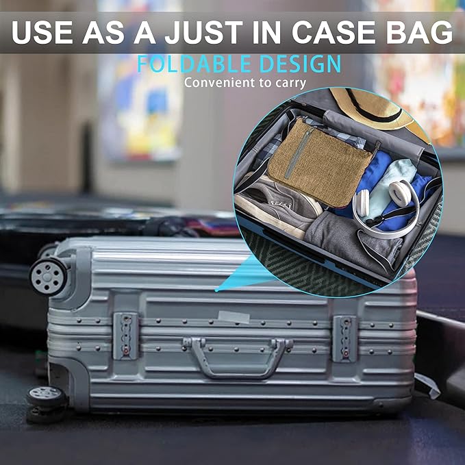 Vomgomfom 65L/85L/115L Foldable Travel Duffle Bag, Lightweight Checked Luggage with Shoe Compartment, Water-Resistant Weekender Overnight Bag for Men & Women