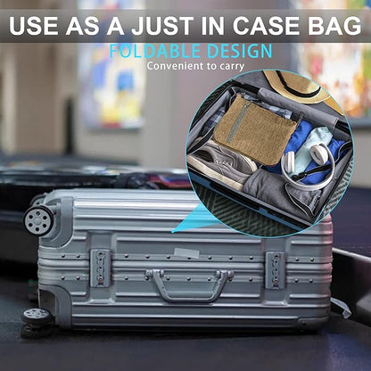 Vomgomfom 65L/85L/115L Foldable Travel Duffle Bag, Lightweight Checked Luggage with Shoe Compartment, Water-Resistant Weekender Overnight Bag for Men & Women