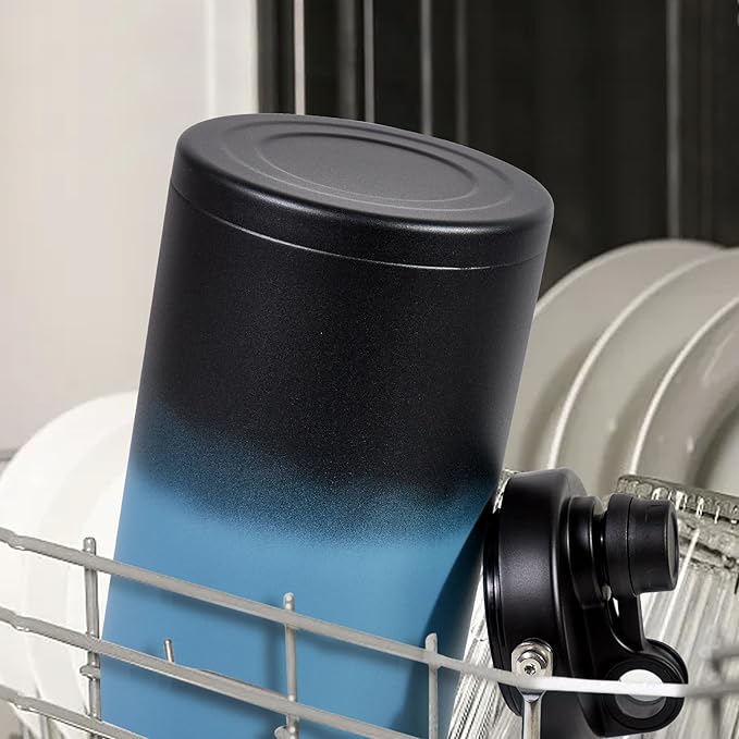 1 Gallon Water Jug Bottle Insulated, 128oz Stainless Steel Water Bottle Jug Wide Mouth Double Vacuum Dishwasher Safe BPA Free for Hot & Cold Drinks Gradient Blue