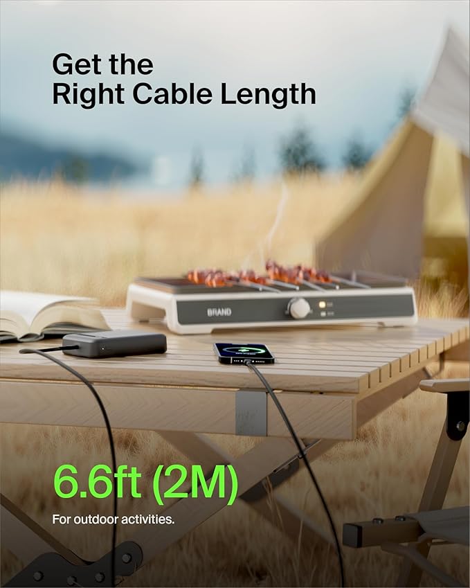 Belkin BoostCharge USB-C Cable to USB-A Cable (2M/6.6ft) for iPhone 16, iPhone 16 Pro, Samsung Galaxy S25, S24, Pixel 9, iPad Pro, Nintendo Switch 2, Carplay & More - Black (2-Pack)