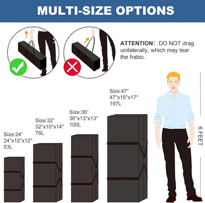 COOLBEBE 32" Sports Duffle Bag - 73L Large Travel Duffel Luggage Bag with Upgrade 2-way Lockable Zippers, Sturdy & Water Resistant, Black