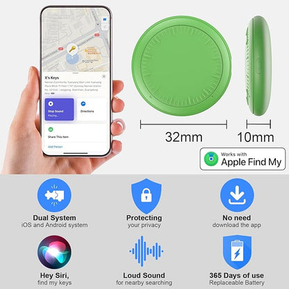 Air Tracker Tags-4 Pack Android or iOS, Apple & Android Tracker Tags, Bluetooth Tracker Smart Tag Works with Apple Find My and Google'S Find Hub App, Key Locator Wallet Finder with Sound