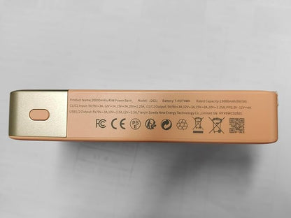 Power Bank Fast Charging, 20000mAh 45W Portable Charger, Samsung Super Fast Charging Portable Phone Charger, USB C Power Bank for MacBook, iPhone 15 14 13 Pro Samsung S24 S23 (Orange)