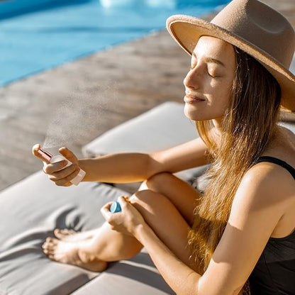 Roshtia 30 Pcs 3.4 oz/ 100 ml Rose Gold Glass Spray Bottle Refillable Perfume Atomizer Clear Decorative Empty Bottles with Fine Mist Sprayer Pump for Face Body Travel