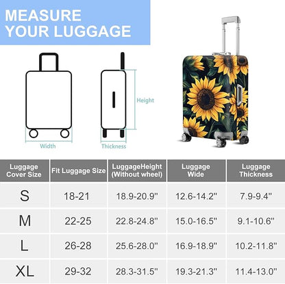 ANNA QUEEN Travel Luggage Cover Suitcase Protector Suitcase Cover Anti-Scratch,Stretchable Bag Cover Washable Durable Polyester