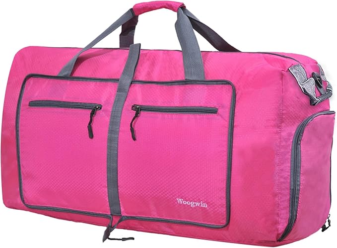 Woogwin Travel Duffel Bag Large Foldable Waterproof Overnight Bag for Beach Swim Bags Pool Sports Gym