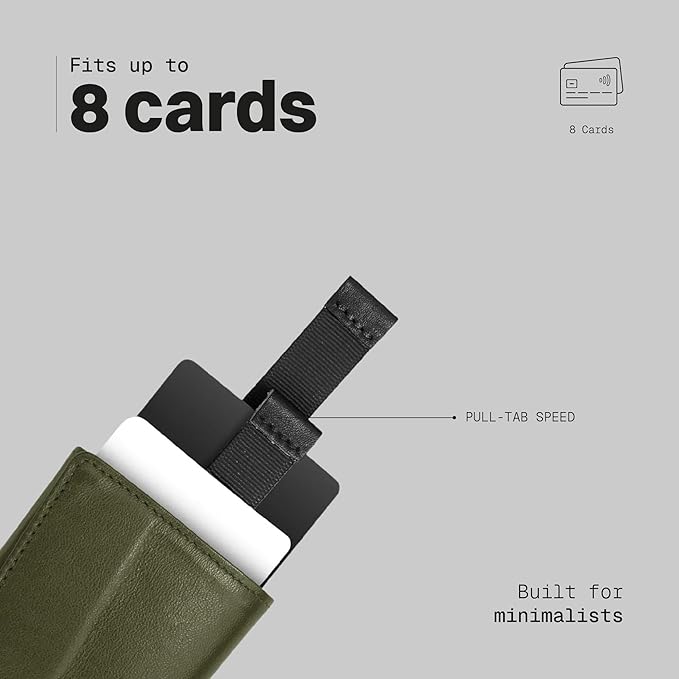 The Frenchie Co. - AirTag Speed Wallet Mini - Ultra-Slim RFID Blocking Card Holder - Minimalist Front Pocket Wallet for Men & Women - Full-Grain Italian Leather