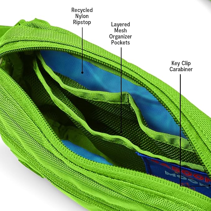 Baboon to the Moon Fanny Pack - Trendy, Compact, Water-Repellent Waist Bag in Multiple Colors and Sizes for Men and Women (Lime Breeze, Mini (1.5L))