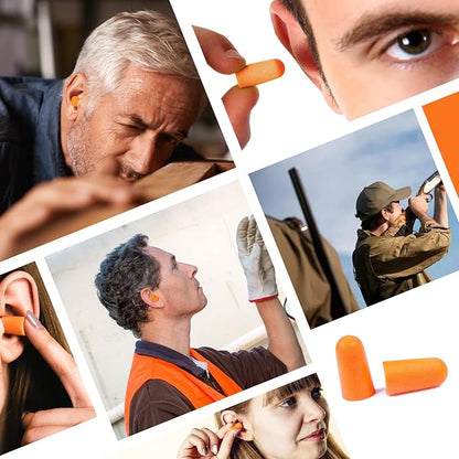 500Pairs Foam Earplugs, 32dB Disposable Noise Reduction Ear Plugs, Hearing Protection Bulk Ear Plugs for Shooting Range, Work, Travel,Concert