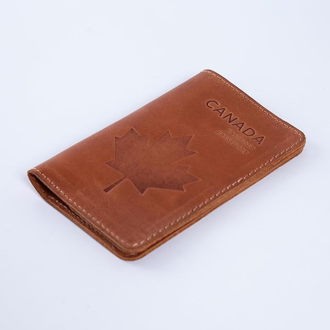 INCARNE Leather Passport Holder for Travel - Passport Case - Passport Wallet for Men - Passport Cover for Women Sleeve Protector - Travel Essentials Vacation Luggage Travel Gifts - Vintage Cognac