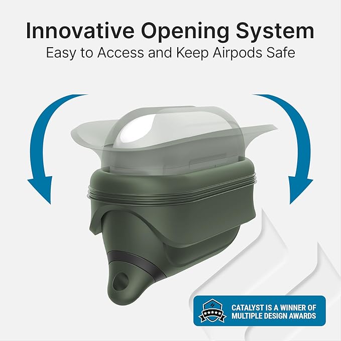 Catalyst Waterproof Case for AirPods Pro 2nd Generation and AirPods Pro 1st Generation - Wireless and USB-C Charging Compatible, One Piece Design, High Drop Protection Case with Carabiner