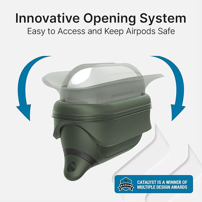 Catalyst Waterproof Case for AirPods Pro 2nd Generation and AirPods Pro 1st Generation - Wireless and USB-C Charging Compatible, One Piece Design, High Drop Protection Case with Carabiner