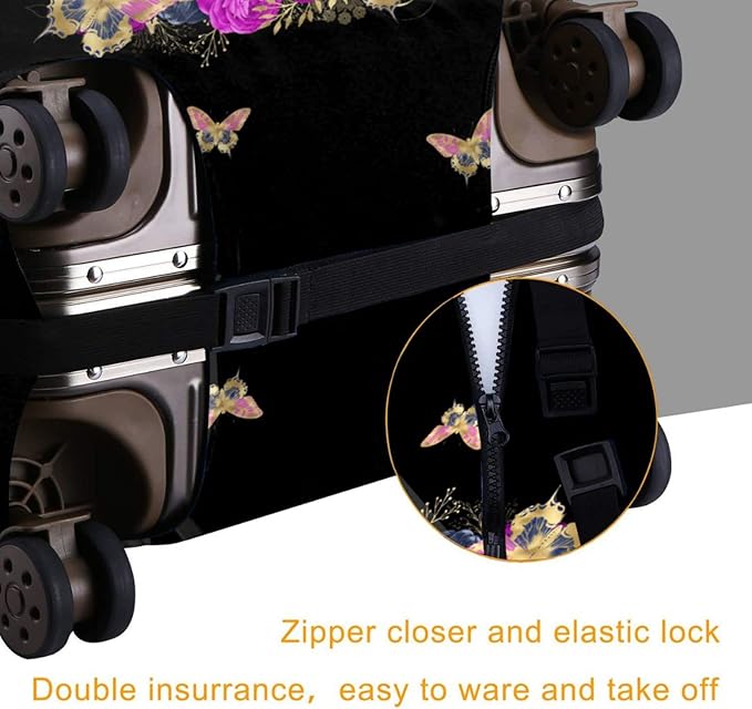 Travel Suitcase Protector Light skin african american Elastic Protective Washable Luggage Cover With Concealed Zipper Suitable For 18-32 Inch (XL (for 29--32 inch luggage))