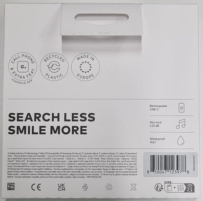 Chipolo LOOP - Rechargeable Bluetooth Tracker for Key and Pocket Location, Compatible with Apple or Google, Call Your Phone & Out of Range Alerts for Android