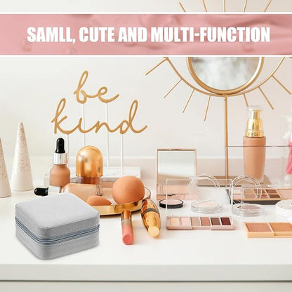 Taiyin 6 Pcs Travel Jewelry Case Box Bridesmaid Gifts Bulk Travel Jewelry Cases Boxes Small Jewels Organizers Mini Accessories Ornaments Storage for Women Girls Wedding Gifts (Gray)