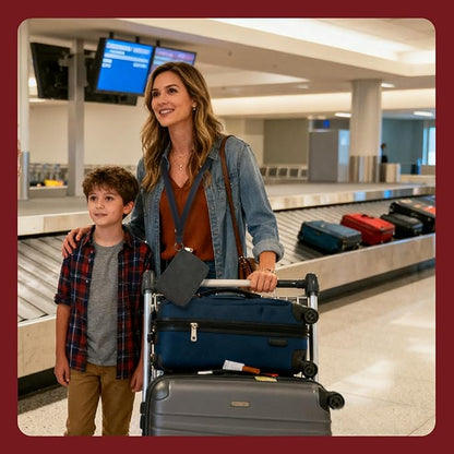 Passport Holder with Lanyard Around the Neck to Prevent Loss and Theft, Rfid Passport Holder for Travel, Passport Cover, Wallet & Case for Men and Women (With Adjustable Lanyard)