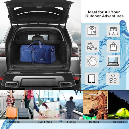 Woogwin Travel Duffel Bag Large Foldable Waterproof Overnight Bag for Beach Swim Bags Pool Sports Gym