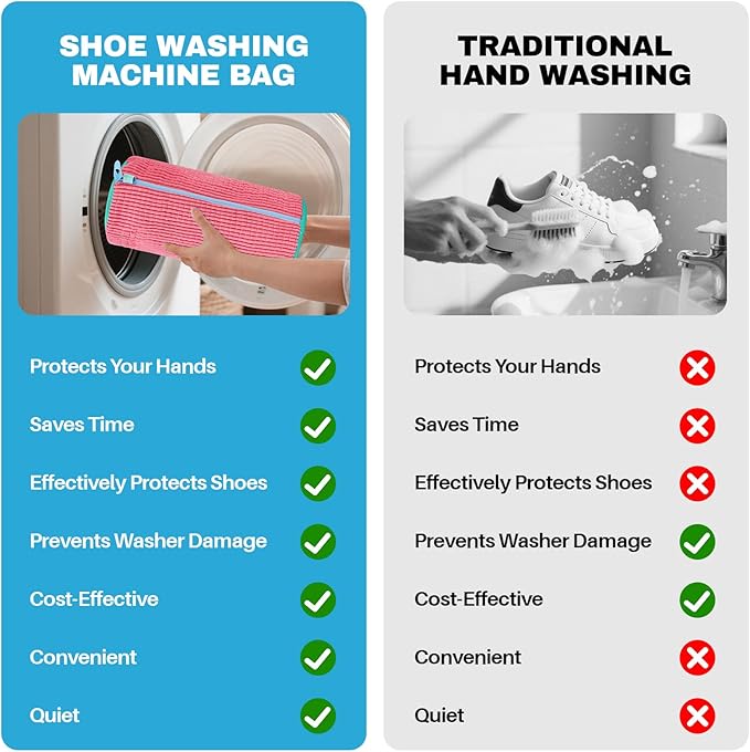 Shoe Washing Machine Bag: Shoe Bag for Washing Machine - Reusable Shoe Cleaning Bag for Sneaker Tennis Shoes Unstain Cleaner Kit