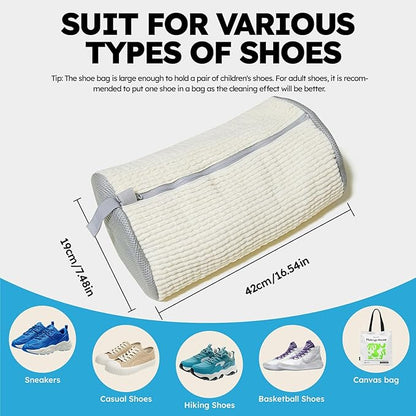 Shoe Washing Machine Bag: Shoe Bag for Washing Machine - Reusable Shoe Cleaning Bag for Sneaker Tennis Shoes Unstain Cleaner Kit