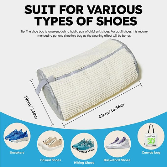 Shoe Washing Machine Bag: Shoe Bag for Washing Machine - Reusable Shoe Cleaning Bag for Sneaker Tennis Shoes Unstain Cleaner Kit