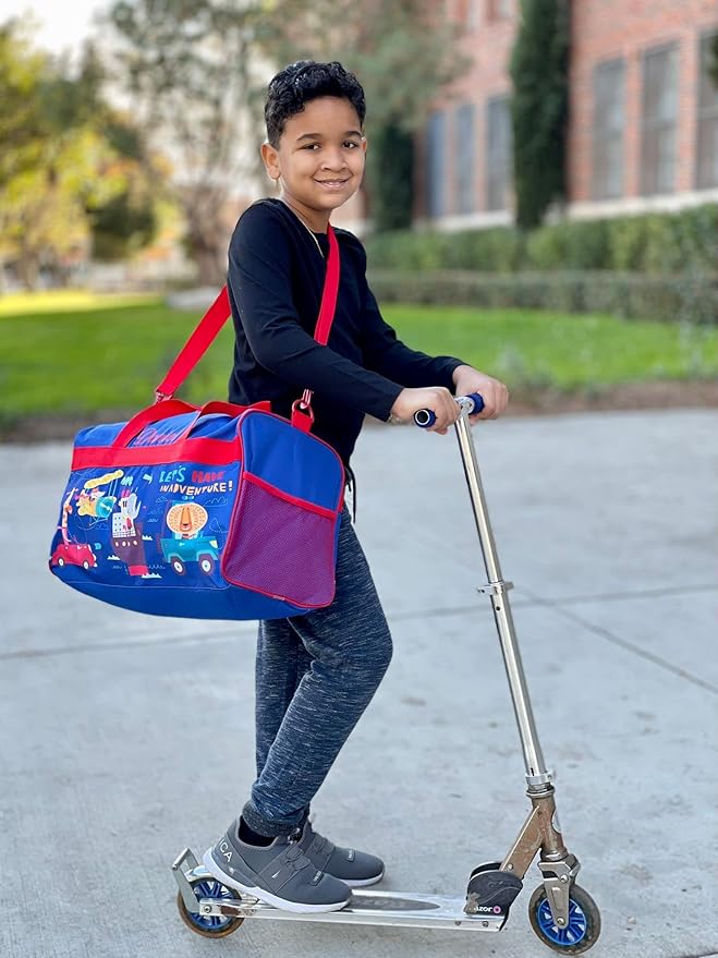 Personalized Kids 18 Inch Duffel Bag for Sports, Travel and Sleepover - Adventure