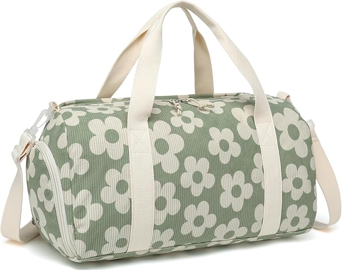 BLUBOON Duffle Bag Girls Kids Cute Gym Bag with Shoes Compartment & Wet Separation Waterproof Sports Overnight Travel Bag