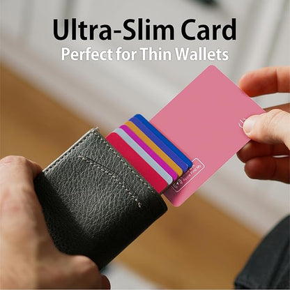Eelexa Wallet Tracker Card, Rechargeable Thin Luggage Tracker, Works with Apple Find My (iOS Only), Item Finder for Wallet, Suitcase, ID Card, IP68 Waterproof