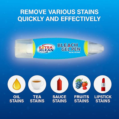 Bleach Gel Stain Remover Pen – Travel Size Toiletry for Clothing, Instant Spot Cleaner, Travel Essentials & Accessories