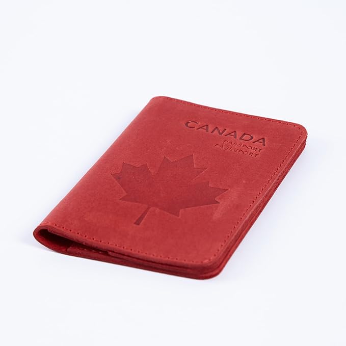 INCARNE Leather Passport Holder for Travel - Passport Case - Passport Wallet for Men - Passport Cover for Women Sleeve Protector - Travel Essentials Vacation Luggage Travel Gifts - Vintage Red