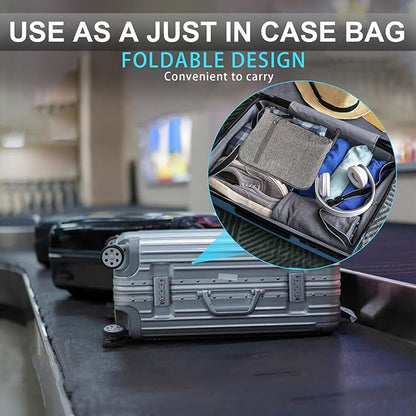 Vomgomfom 65L/85L/115L Foldable Travel Duffle Bag, Lightweight Checked Luggage with Shoe Compartment, Water-Resistant Weekender Overnight Bag for Men & Women