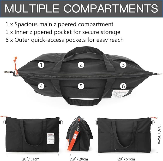 VanFn Duffle Bags, Women Sports Gym Bag, Travel Totes Duffel Bag, Outdoor Weekend Bag, Crossbody Bag, Lightweight Luggage Duffle Backpack, Shoulder Handbag For Men, Scandihome Series