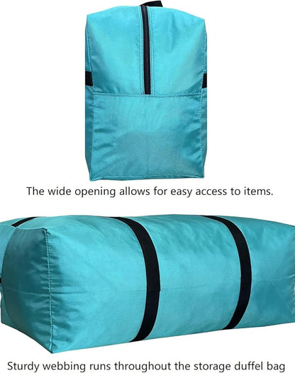 Extra Large Storage Duffle Bag with Zippers and Handles, Big Foldable Duffle Bag for Travel