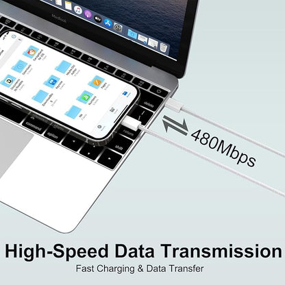 iPhone 17 16 15 Charger Fast Charging 20W Type C Charger Fast Charging with 6FT USB C Woven Cord for iPhone 17/17 Pro/17 Pro Max/17 Air/16/16e/16 Plus/16 Pro/16 Pro Max/15/15 Pro Max/iPad Pro/Air Pods