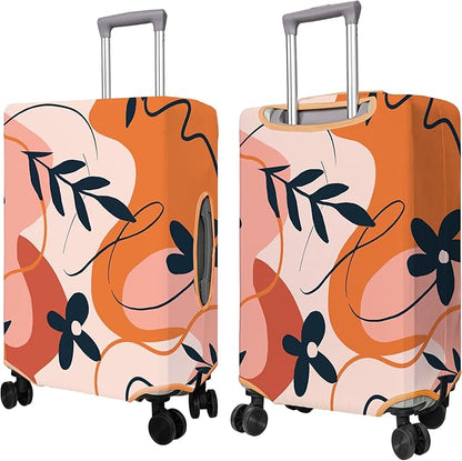 Travel Luggage Cover Suitcase Protector Fits 18-32 Inch Wheel Covers PatternedTravel Related Items Flower Luggage Protector Elastic M