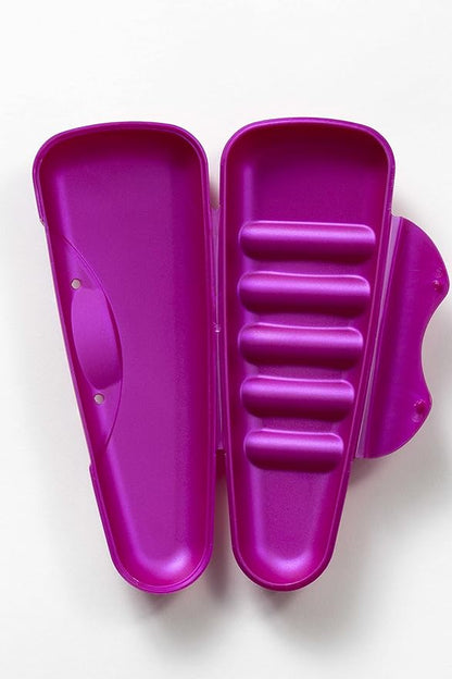 RADIUS Toothbrush Portable Travel Case Kit Standard Toothbrush Soap Razor Case Storage Box for Travel BPA Free 3 Count - Amethyst Purple