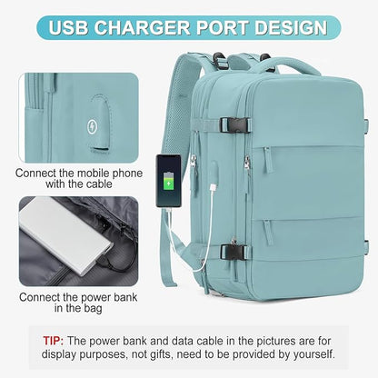 Casual Backpack Traveling Backpack, A-blue, Expandable, Travel Backpacks