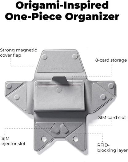 MOFT Magsafe Wallet, Slim Magnetic 8 - Card Holder, Snap Field Wallet with Pull to Access Design, RFID Blocking, MOVAS Veagn Leather Minimalist Travel Wallets for Men & Women, Taupe