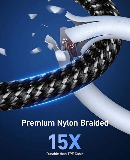 Dasku iPhone Cable Fast Charging 6FT USB C Lightning Cable 3 Pack 6 Foot Nylon Braided Type C Lightning Cord Compatible with iPhone 14 13 12 11 Pro Max Mini 8 Plus SE iPad and More