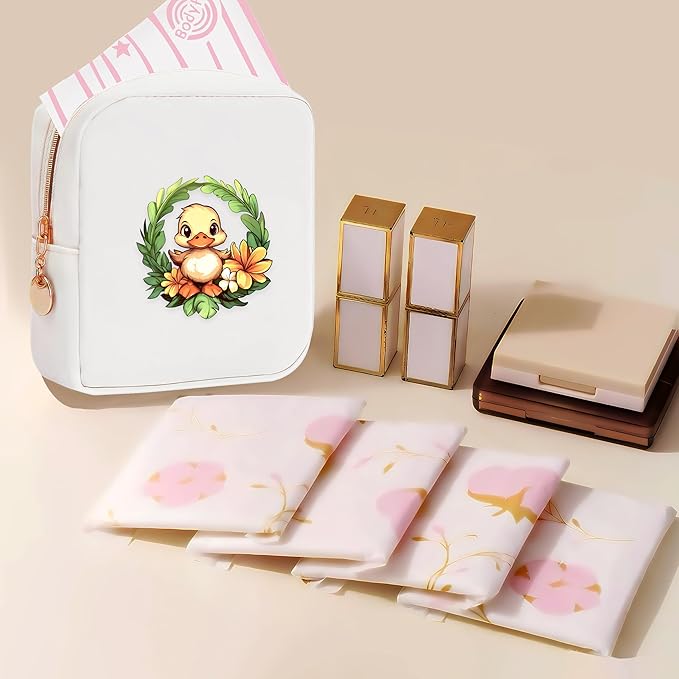 Duck Mini Makeup Bag, Duck Gift For Women Girls, Cute Portable Zipper Pouch Cosmetic Bag For Teen Girls Kids, Small Storage Bag For Sanitary Pad, Period napkin bag!