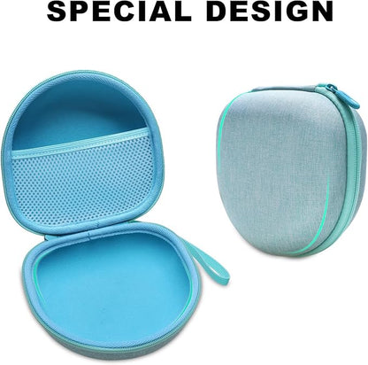 Kids Headphones Case Compatible with iClever BTH12 / BTH20/ BTH26/HS19, JoySpark, Candy Bila, EarFun, MIDOLA, IMYB Foldable Kids Headphones, Mint Green Travel Storage Bag(Case Only)