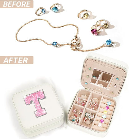 Teacher Appreciation Gifts for Women,Teacher Gifts Ideas,Thank You Teacher Gifts from Students Birthday Gifts Teacher Retirement Gifts for Women Teachers Day Gift,Jewelry Case | Cream,T