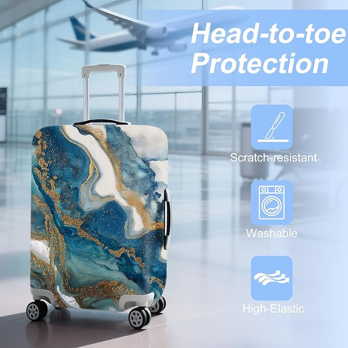 ANNA QUEEN Travel Luggage Cover Suitcase Protector Suitcase Cover Anti-Scratch,Stretchable Bag Cover Washable Durable Polyester