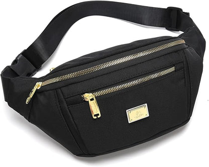 DAITET Crossbody Fanny Pack for Men&Women,Large Waist Bag & Hip Bum Bag with Adjustable Strap for Outdoors Workout Traveling Casual Running Hiking Cycling