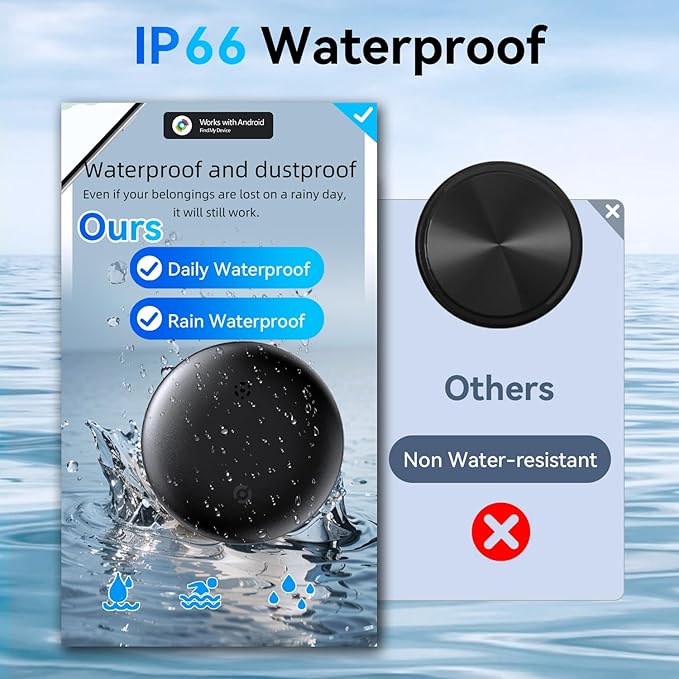 Bluetooth Smart Tags for Android,Air Tracker Tags-4 Pack Android,Keys Finder,Item Locator Works with Google Find Hub App(Android only),Android Tracker Tag for Keys,Luggages (White&Black)