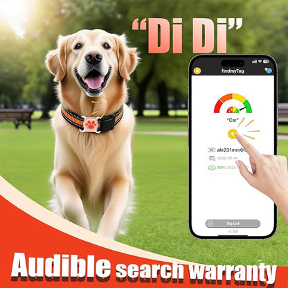 GPS Tracker for Dogs & Cats - No Monthly Fee, Waterproof Real-Time Tracking Collar for Pets, Kids,Luggage & Assets | 365-Day Battery Life | iOS & Android Compatible | Anti-Lost Device