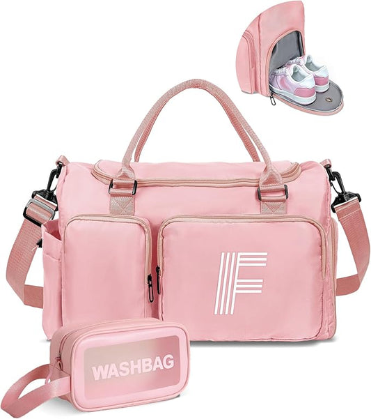 tween Travel Duffle Bag, Sports Gym Bag, Personalized Weekender Bag with Shoulder Strap, Monogram Overnight Bag for Women, Gifts for Friends Female women