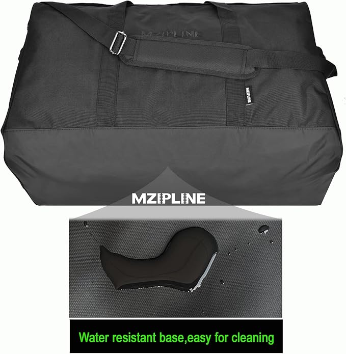 XL Large Duffle Bag-Smell Proof-Resistant Sport Gym Overnight Weekender Bag,Big Capacity Travel Duffel Holdall Bag With Carbon Lining (Black, Large)