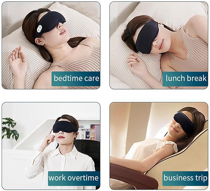 F&G Eye Mask Massager,Features Heating and Cooling Functions,Sleep Eye mask,Adjustable Heating and Vibration Function, Suitable for Migraines, Helps Relieve Eye Fatigue,Improve Sleep