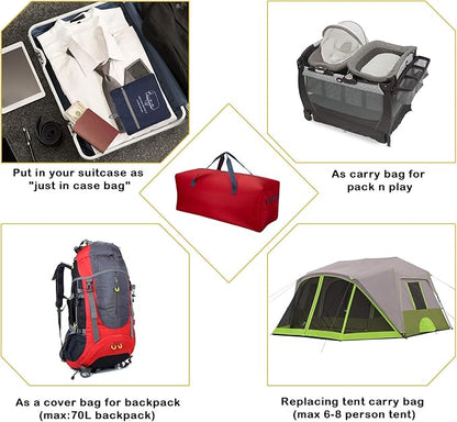 2 Packs Foldable Duffel Bag 30" / 75L Lightweight with Water Rresistant for Travel